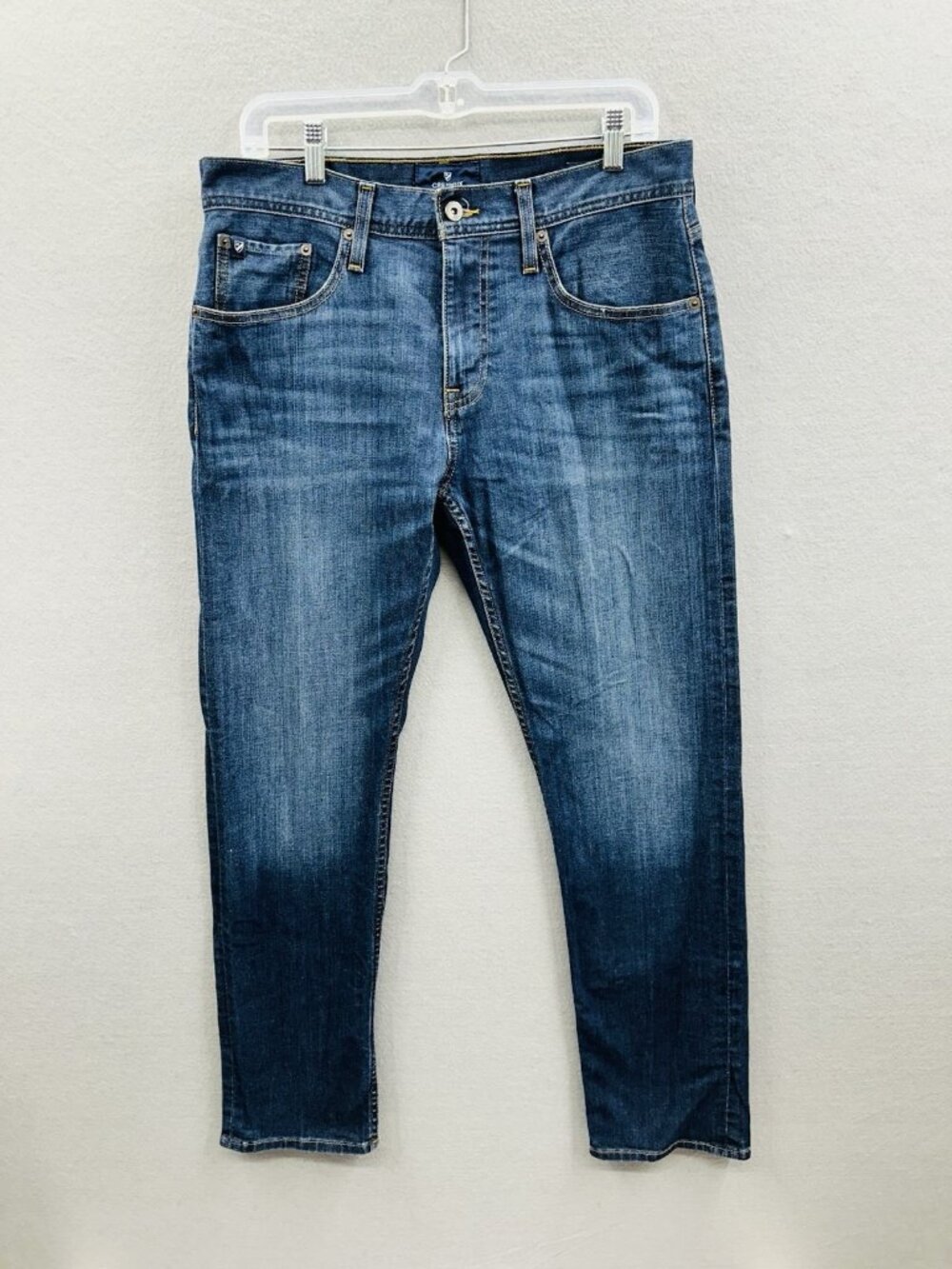 CREMIEUX Jeans Men Size 32 Dark Wash Straight Comfort Stretch Retro Whiskers EUC